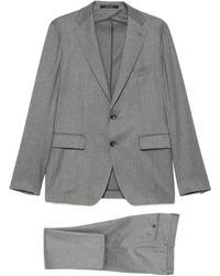 Tagliatore - Kostuums ,Grijs ,Wol Single-Breasted Pak - Lyst