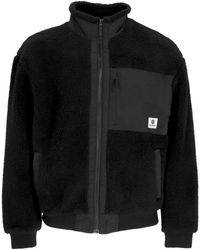 Element - Hoodies & Sweatvesten ,Zwart ,Polyester Sherpa Jas Zwart - Lyst