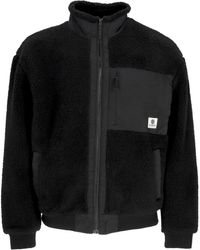 Element - Hoodies & Sweatvesten ,Zwart ,Polyester Sherpa Jas Zwart - Lyst
