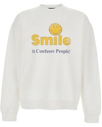 DSquared² - Hoodies & Sweatvesten ,Wit ,Katoen Crew Neck Sweater - Lyst
