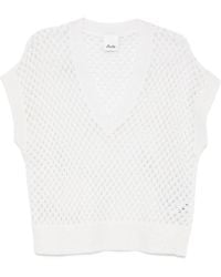 Allude - V-Neck Weste - Lyst