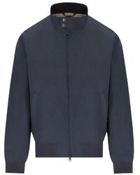 Barbour - Jassen ,Blauw ,Nylon Casual Jack Met Ritssluiting - Lyst