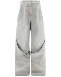 The Attico - Cargo Pocket Katoenen Jeans - Lyst