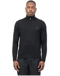 Guess - Schwarzer pullover mit gesticktem logo - Lyst
