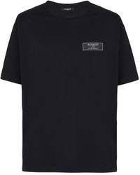 Balmain - Logo Patch T-Shirt - Lyst