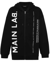 Balmain - Schwarze sweaters mit kontrastierendem main lab logo,lab hoody - Lyst