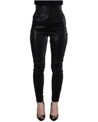 Dolce & Gabbana - Metaalachtige Broek Pan73101 - Lyst