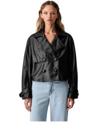 ARMANI EXCHANGE - Korte Leren Jas - Lyst
