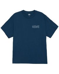 Obey - Tops ,Blauw ,Katoen Abstracte Dingen Tee Blauw Katoenen T-Shirt - Lyst