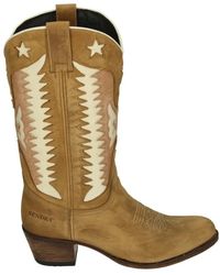 Sendra - Schoenen ,Bruin ,Western Dameslaars Cognac Nubuck Laars - Lyst