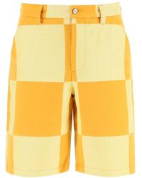 Jacquemus - Checkerboard-Print Knee-Length Shorts - Lyst