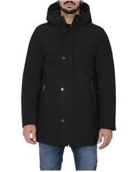 Heskimo - Lungo Con Capp. Softshell Bonded Bottoni - Lyst