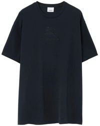 Burberry - Ekd Baumwoll-T-Shirt Mit Gesticktem Logo - Lyst