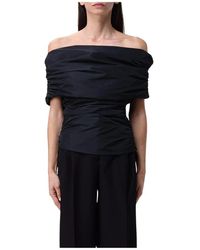 Coperni - Schwarzes Elegantes Off-Shoulder-Top - Lyst