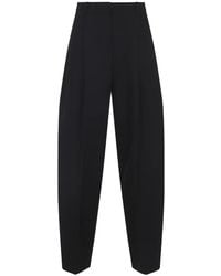 Jacquemus - High-Waisted Virgin Wool Pants With Curved Leg Silhouette - Lyst