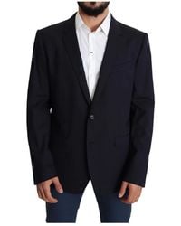 Dolce & Gabbana - Schwarzer Wollstretch Mantel MARTINI Blazer - Lyst