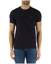 Calvin Klein - T-shirt slim fit in cotone elasticizzato con patch logo frontale - Lyst