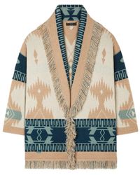 Alanui - Truien & Vesten ,Veelkleurig ,Icon Jacquard Cardigan - Lyst