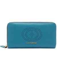 La Carrie - Gebohrtes Logo Große Brieftasche Geschmeidiges Leder - Lyst