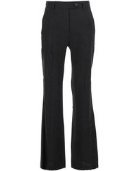 Tela - Schwarze Leinen Viskose Hose Frau - Lyst
