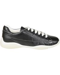 Prada - Schoenen ,Zwart ,Leer Nappa Leather Sneaker - Lyst