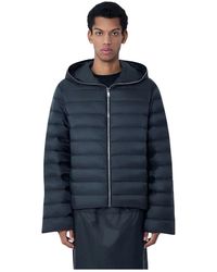 Moncler - Jassen ,Zwart ,Polyester Hooded Quilted Jacket - Lyst