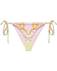 Versace - Badmode ,Veelkleurig ,Polyester Geprinte Bikinibroekje - Lyst
