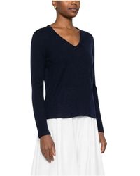Majestic Filatures - Kaschmir Pullover Blu Aw25 - Lyst