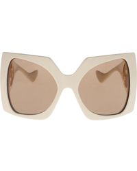 Gucci - Ikonoische sonnenbrille mit einheitlichen gläsern - Lyst