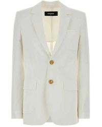 DSquared² - Jassen ,Wit ,Katoen Cotton Blazer - Lyst
