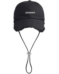 Jacquemus - Accessoires ,Zwart ,Katoen La Casquette Artichaut Hat - Lyst