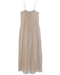 Alysi - Kleedjes ,Spaghetti Strap Maxi Jurk - Lyst