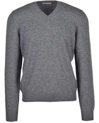 Gran Sasso - Truien & Vesten ,Grijs ,Wol Kasjmier Wol Pullover Trui - Lyst