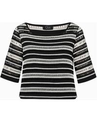 Clips - Witte Shirt Met Uitsnede Top - Lyst