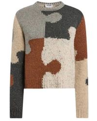 Moschino - Pullover Van Wol-Zijdeblend Met Inlegwerk - Lyst