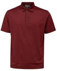 Canali - Burgunder poloshirt mit kurzen ärmeln - Lyst
