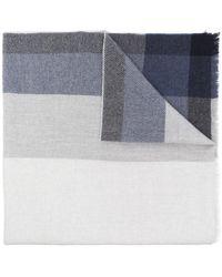 Brunello Cucinelli - Wollen En Kasjmier Geruite Twill Sjaal - Lyst