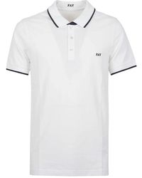 Fay - Polo Shirt Met Korte Mouwen En Slim Fit Pasvorm - Lyst