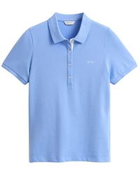 GANT - T-Shirts En Polo's Blauw - Lyst