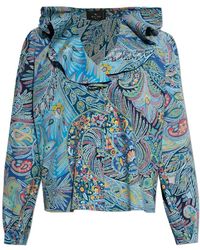 Etro - Gemustertes Oberteil Mit Dekorativem Ausschnitt - Lyst