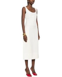 Jacquemus - Kleedjes ,Wit ,La Robe Tablier Long Dress - Lyst