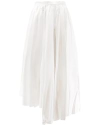 Self-Portrait - Katoenen Poplin Midi Rok - Lyst
