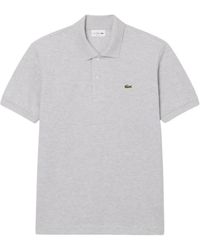 Lacoste - Tops ,Grijs ,Katoen T-Shirts En Poloshirts Grijs - Lyst