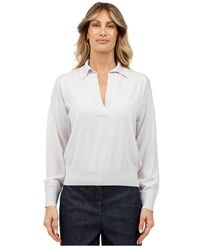 Alpha Studio - V-Neck Knitwear - Lyst