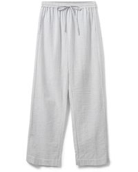 Sofie Schnoor - Antiek Wit Blauw Wijde Pijp Broek - Lyst