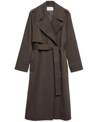 Comma, - Trenchcoat Met Logoband - Lyst