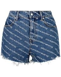 Alexander Wang - Shorts Met Logoprint - Lyst