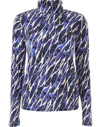 Caliban - Overhemden ,Blauw ,Katoen Fantasia Blouse - Lyst
