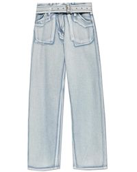 Acne Studios - Jeans ,Blauw ,Denim Denim Broek Met Riem - Lyst