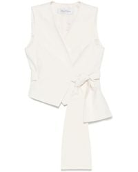 Max Mara - Witte Zijde & Nylon Trui - Lyst